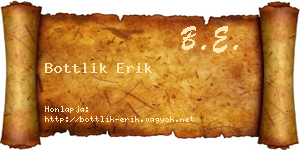 Bottlik Erik névjegykártya